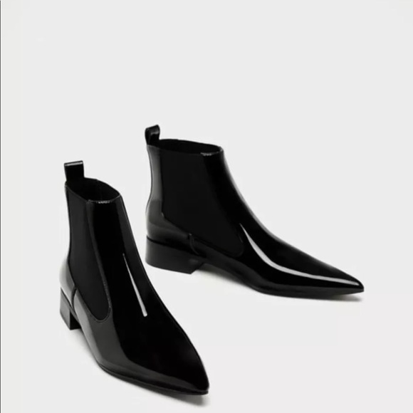 zara pointed ankle boots